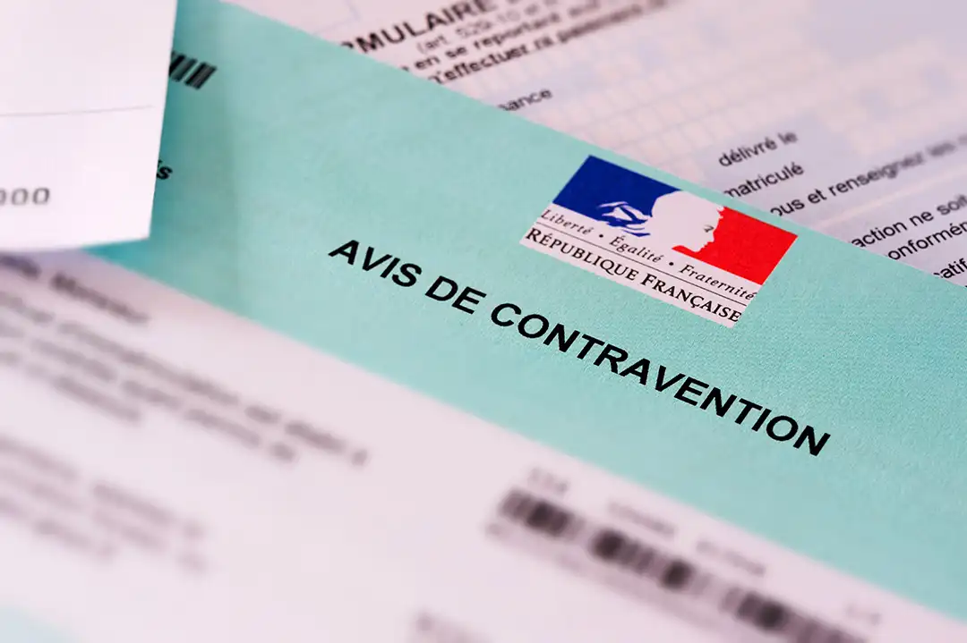 Avis de contravention Avis de contravention de l'état français