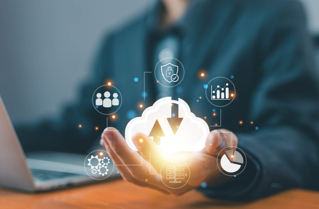 connect application platform, information system security. concept of a business digital server, backup service on the internet network. solution big data, technology cloud data storage